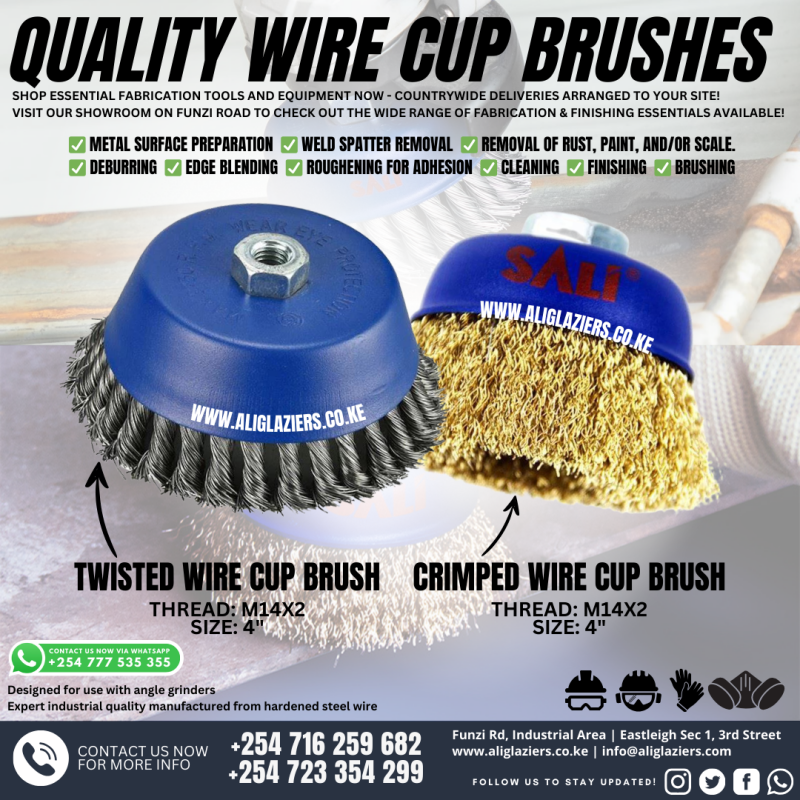 CoolTool 3-Inch Steel Twisted Wire Cup Brush For Removing Rust, Paint